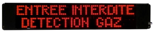 Panneau Lumineux ENTREE INTERDITE D TECTION GAZ IP65 Signalisation panneau-lumineux-entree-interdite-d-tection-gaz-ip65-signalisation